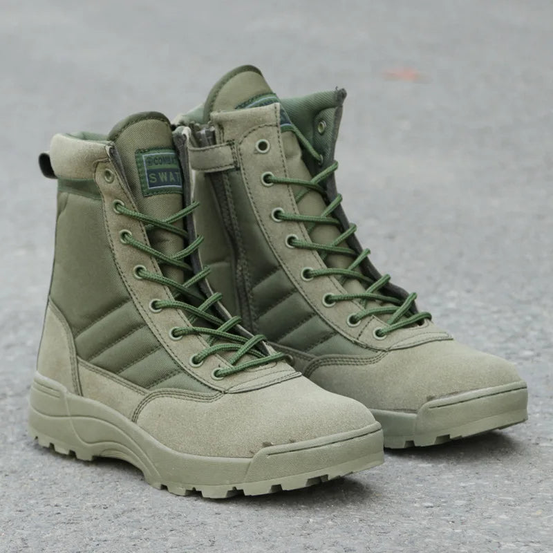 Kit Bota Militar Swat Military + 2 Brindes Táticos: Calça Militar e Relógio Tático